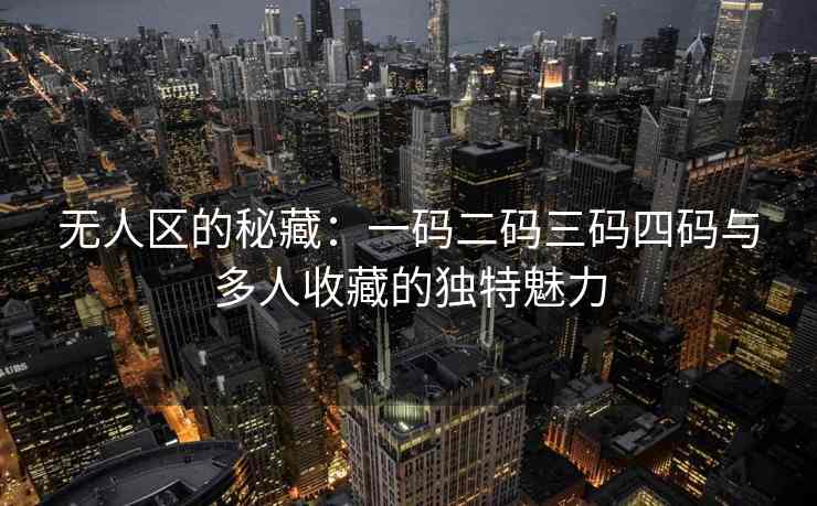 无人区的秘藏：一码二码三码四码与多人收藏的独特魅力