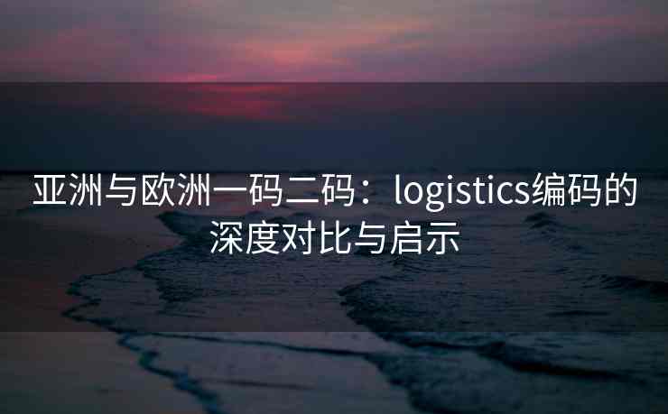 亚洲与欧洲一码二码：logistics编码的深度对比与启示