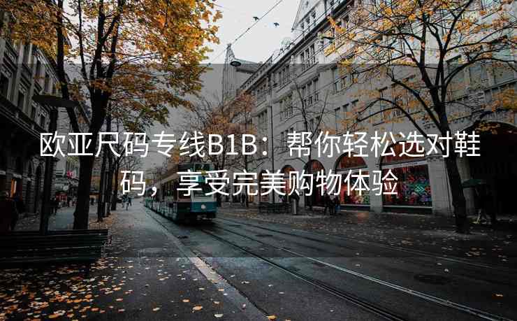 欧亚尺码专线B1B：帮你轻松选对鞋码，享受完美购物体验